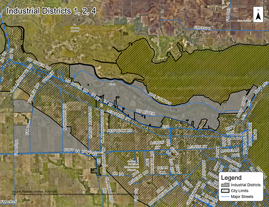 Map of Districts 1, 2, and 4