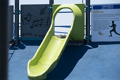 Large yellow slide at Salinas Park.